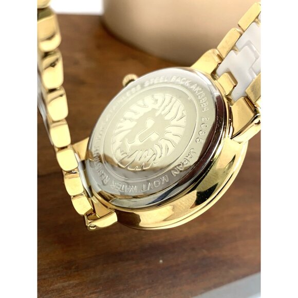 Anne Klein Women's Watch AK/3994 Quartz MOP Dial White Ceramic Gold Steel 36mm - Picture 7 of 14